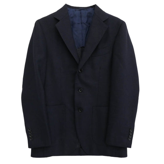 BEAMS ビームス BEAMSF ビームスエフ DORMEUIL ウール ソリッド ジャケット ダークネイビー系 46【中古】