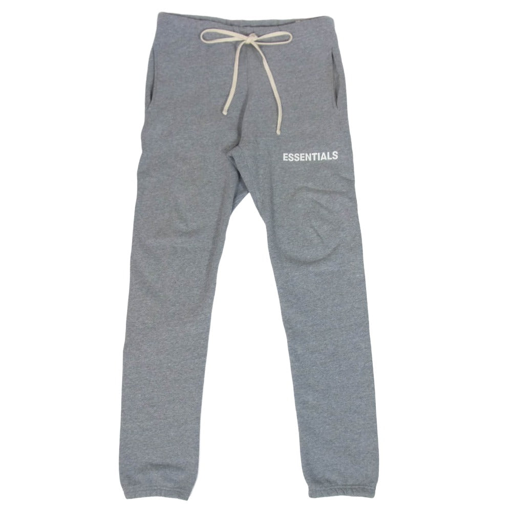 FEAR OF GOD フィアオブゴッド ESSENTIALS エッセンシャルズ ロゴプリント 裏地フリース スウェットパンツ グレー系 S【中古】