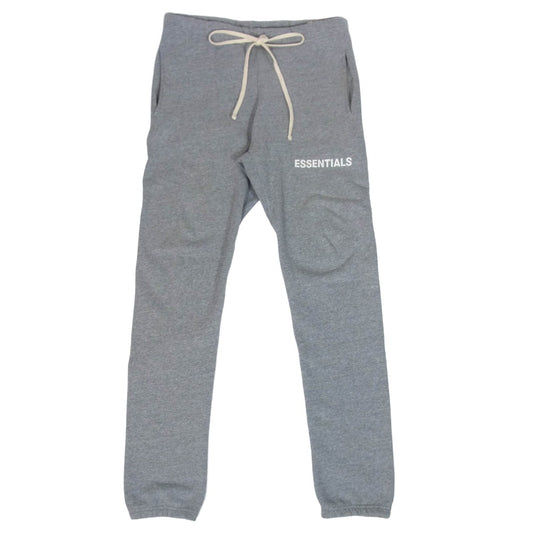 FEAR OF GOD フィアオブゴッド ESSENTIALS エッセンシャルズ ロゴプリント 裏地フリース スウェットパンツ グレー系 S【中古】