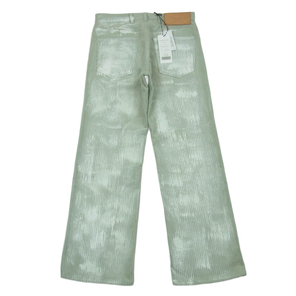 サブレーションズ SEC.14 S141419 SNOW CRACKING COATED CORDUROY PANTS スノークラッキング コーティング加工 コーデュロイ パンツ ライトグリーン系 SNOW MINT【美品】【中古】