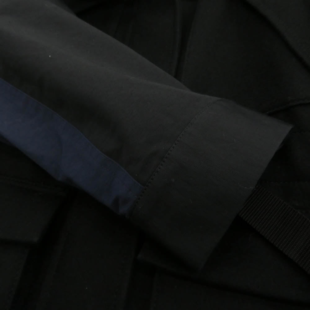 Sacai サカイ 21AW 21-05794 Wool Melton Grosgrain Blouson ウール メルトン グログラン ブルゾン ブラック系 パープル系 1【中古】