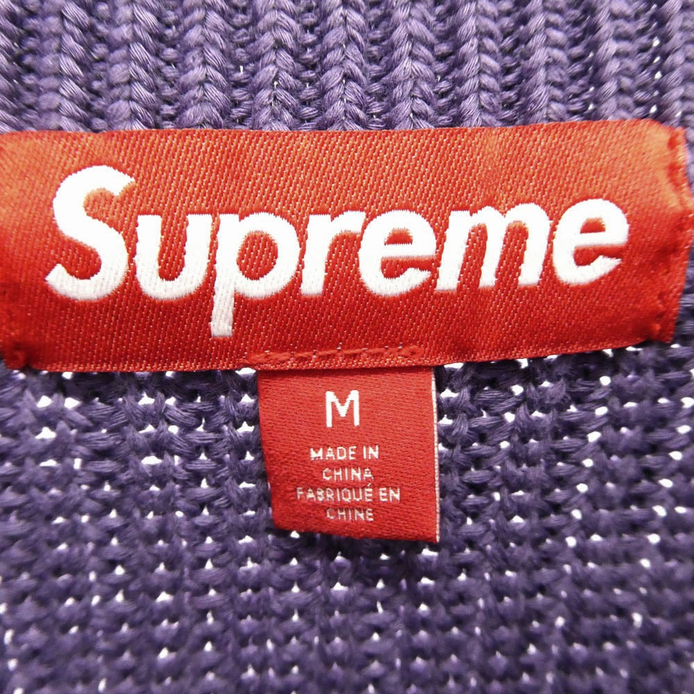 Supreme シュプリーム 25SS Old English Printed Sweater オールドイングリッシュロゴ バックロゴプリント ニット セーター パープル系 M【美品】【中古】
