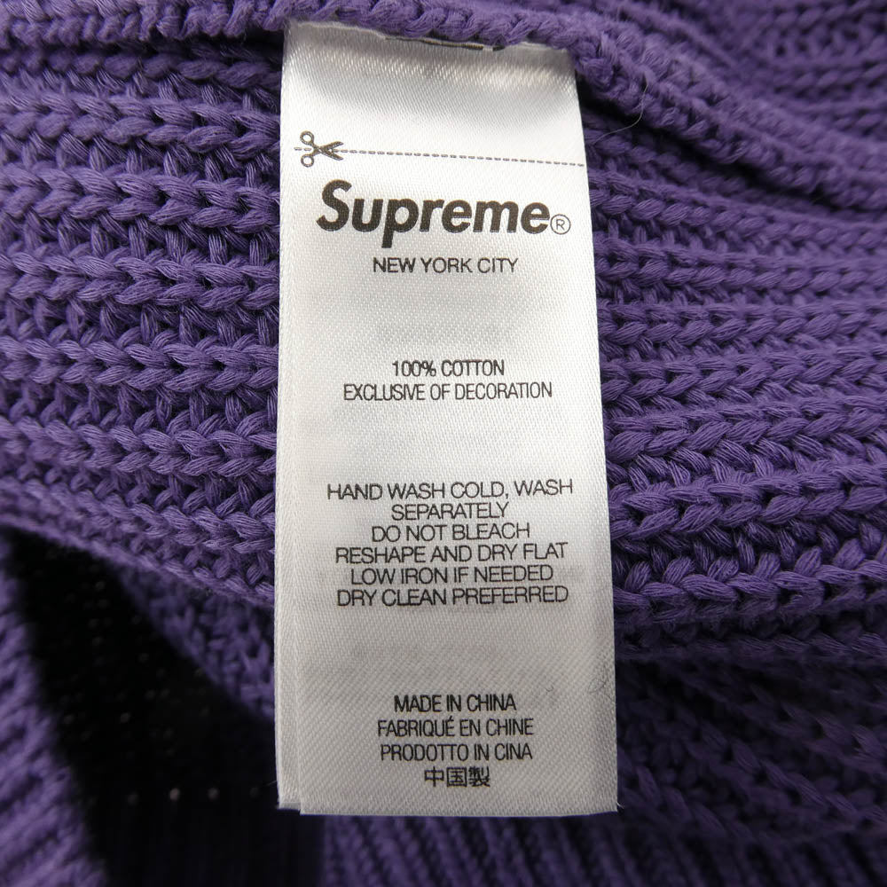 Supreme シュプリーム 25SS Old English Printed Sweater オールドイングリッシュロゴ バックロゴプリント ニット セーター パープル系 M【美品】【中古】