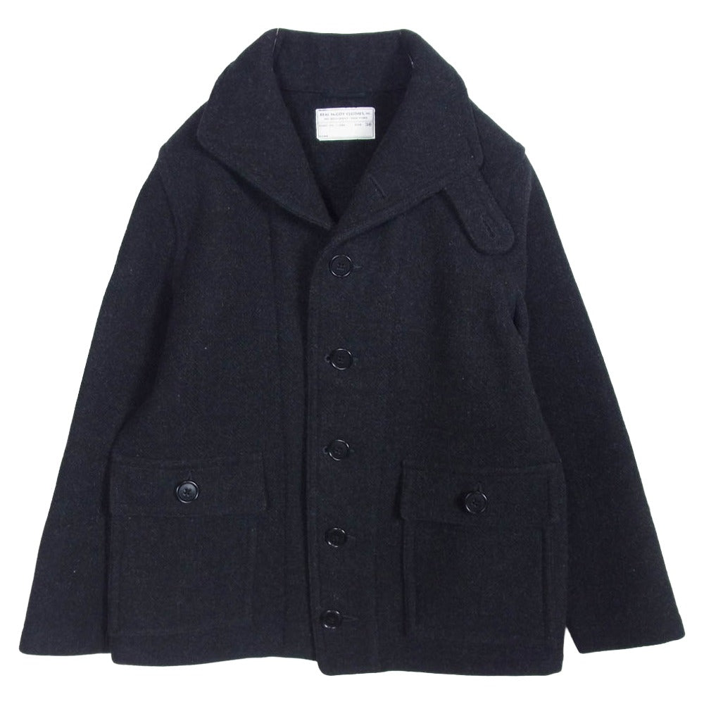 The REAL McCOY'S ザリアルマッコイズ U.S.NAVY SUBMARINE JACKET サブマリン ジャケット ウール コート ブラック系 36【中古】