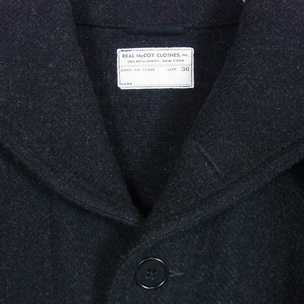 The REAL McCOY'S ザリアルマッコイズ U.S.NAVY SUBMARINE JACKET サブマリン ジャケット ウール コート ブラック系 36【中古】