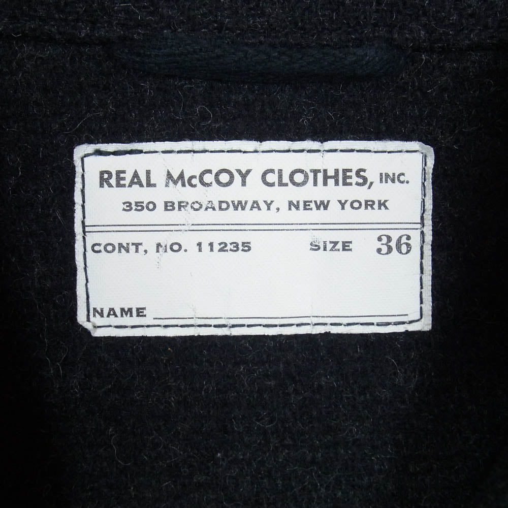 The REAL McCOY'S ザリアルマッコイズ U.S.NAVY SUBMARINE JACKET サブマリン ジャケット ウール コート ブラック系 36【中古】