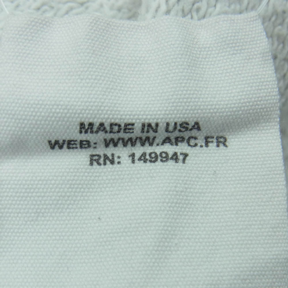 A.P.C. アーペーセー ロゴプリント プルオーバー パーカー フーディー ライトグレー系 XS【中古】
