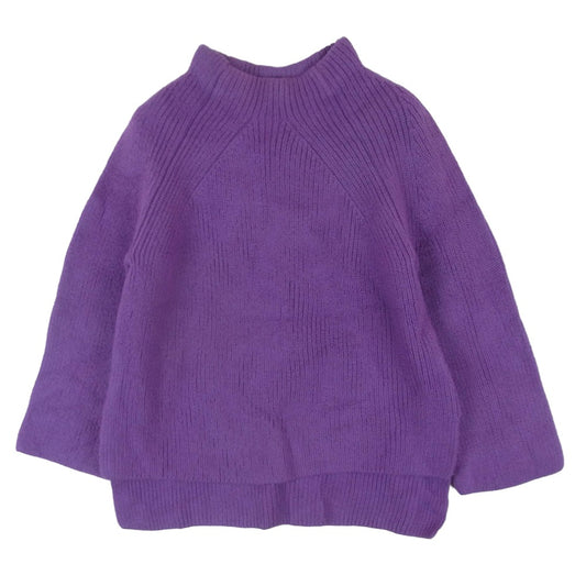 バトナー 18AW BN-18FL-012 シグニチャー ボトルネック ニット セーター 日本製 パープル系 1【中古】