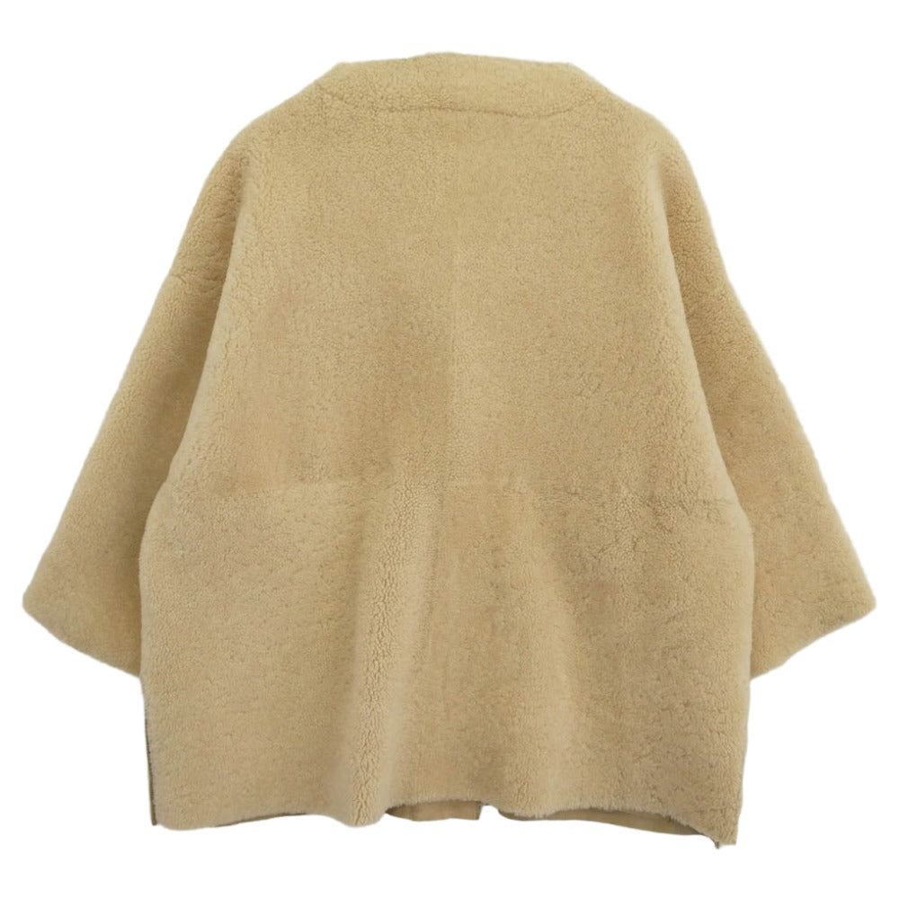 オープニングセレモニー リアルムートン リバーシブルコート ベージュ系 S【中古】