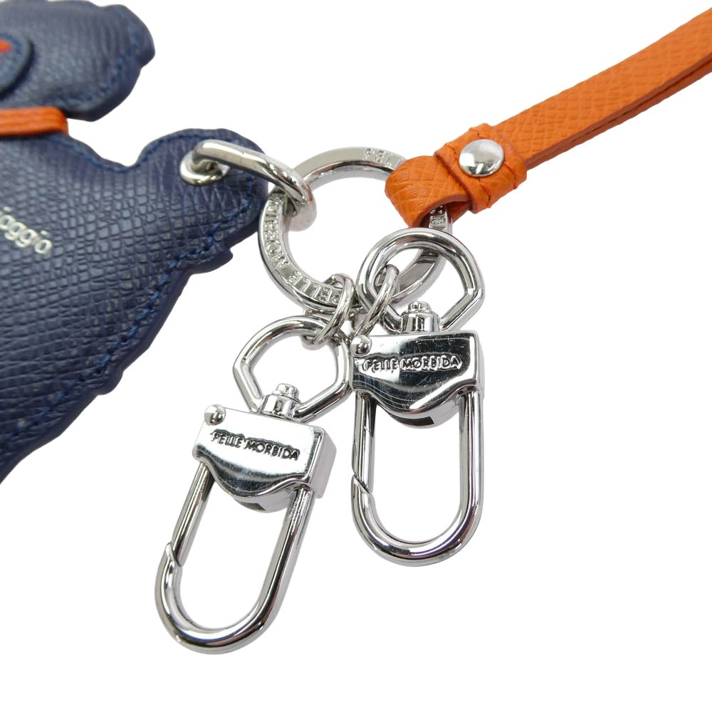 PELLE MORBIDA ペッレモルビダ Barca バルカ NOBLEDOG ドッグ チャーム ネイビー系【中古】