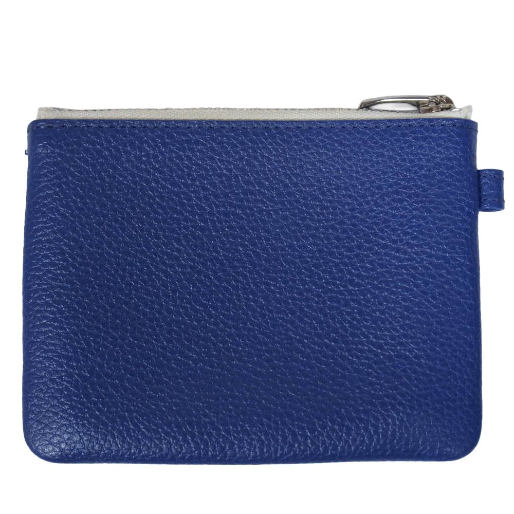 PELLE MORBIDA ペッレモルビダ レザー コインケース ポーチ ブルー系【中古】