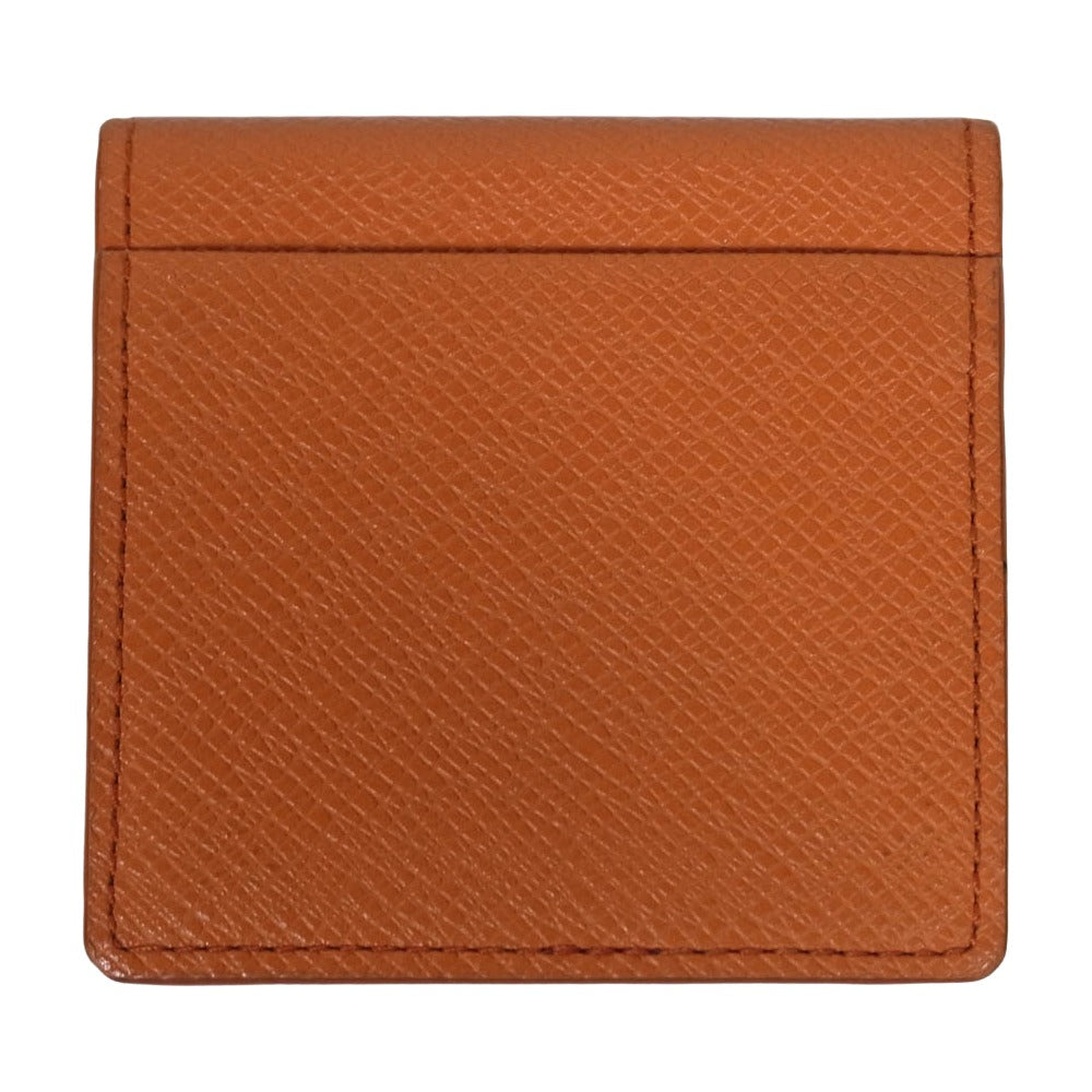 PELLE MORBIDA ペッレモルビダ レザー コインケース オレンジ系【中古】
