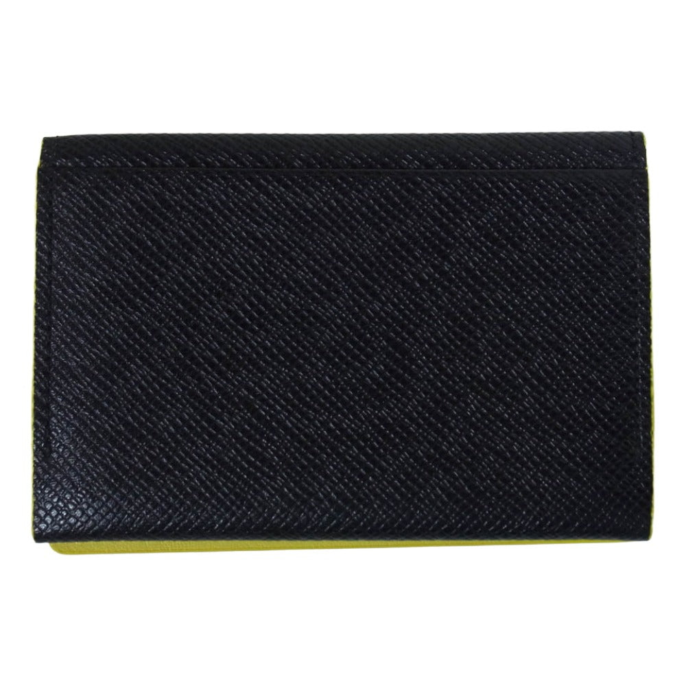 PELLE MORBIDA ペッレモルビダ Barca バルカ レザー 名刺入れ ケース ブラック系【中古】