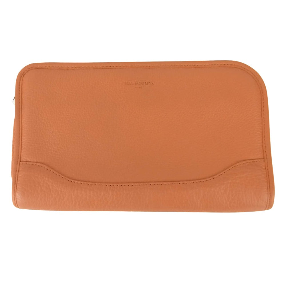 PELLE MORBIDA ペッレモルビダ PMO-MB035 レザー クラッチ バッグ 牛革 日本製 オレンジ系 ORANGE【中古】
