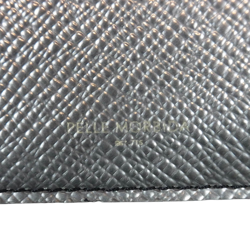 PELLE MORBIDA ペッレモルビダ Barca バルカ フラグメントケース レザー コインケース カードケース ミニウォレット ブラック系【中古】