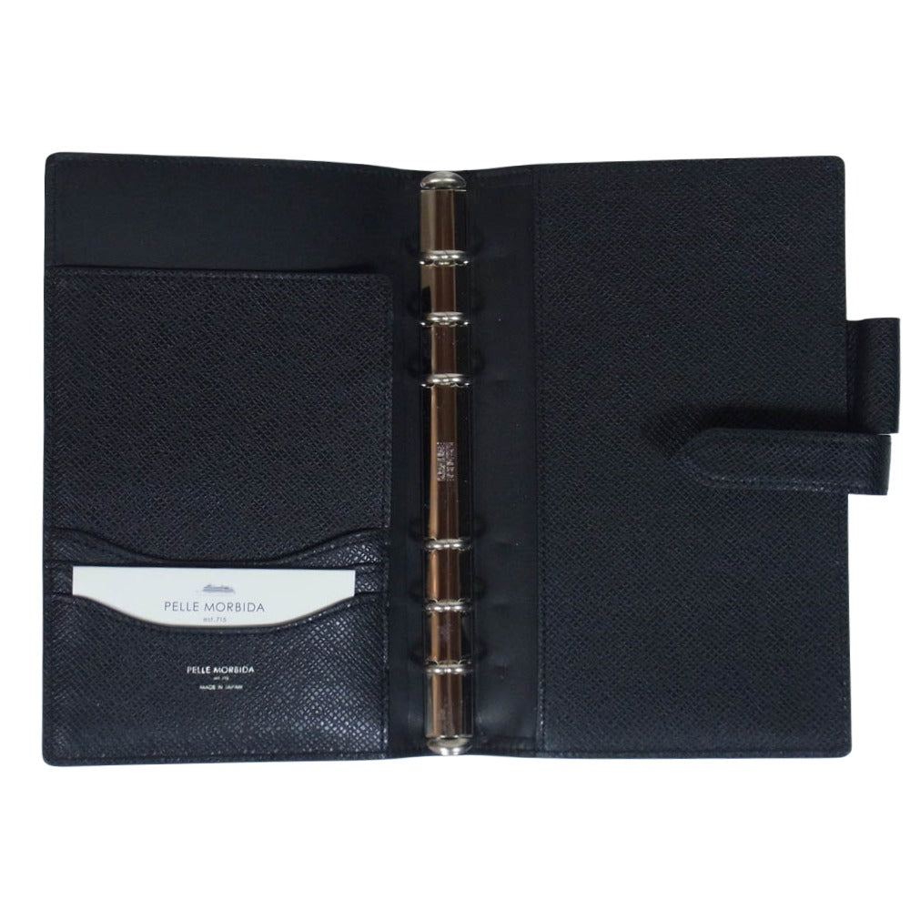 PELLE MORBIDA ペッレモルビダ PMO-BA332 レザー 手帳カバー ケース ブラック系【中古】