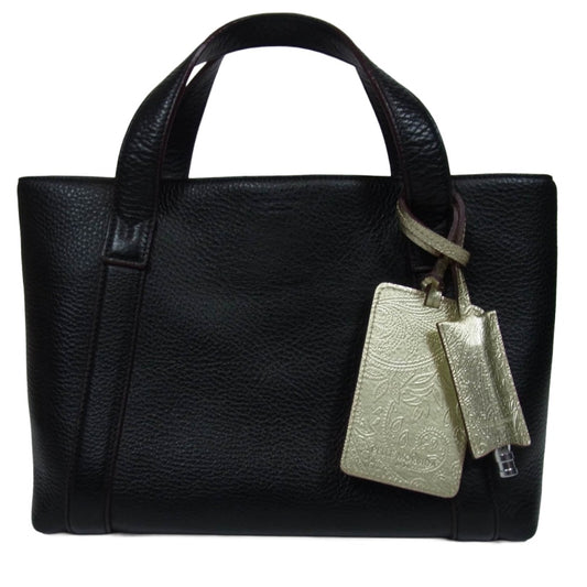 PELLE MORBIDA ペッレモルビダ PMO-TE007WI Wien ヴィーン レザー トート ハンド バッグ ブラック系【中古】