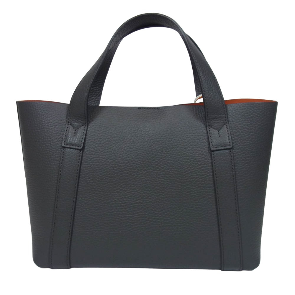 PELLE MORBIDA ペッレモルビダ Tela Marina テラマリーナ レザー トート ハンド バッグ ダークグレー系【中古】