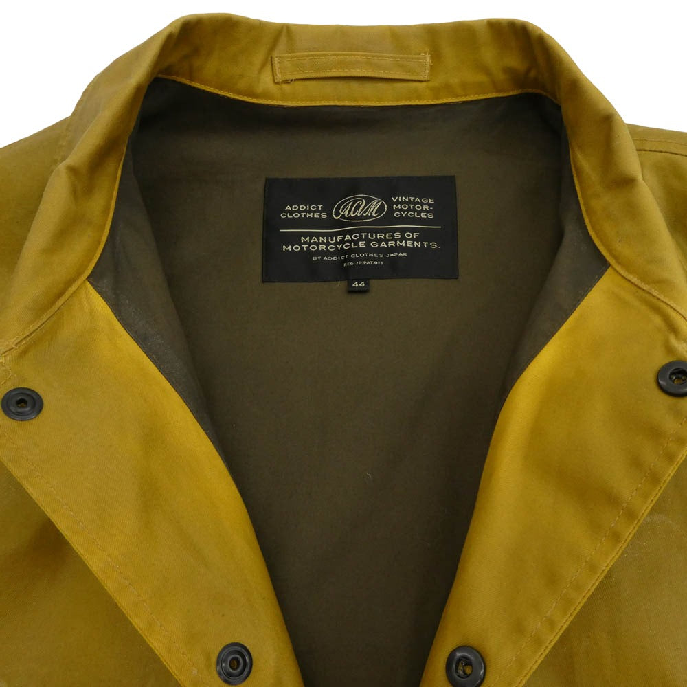 ADDICT CLOTHES アディクトクローズ WAXED COTTON COACH JACKET ワックス コットン コーチ ジャケット イエロー系 44【中古】