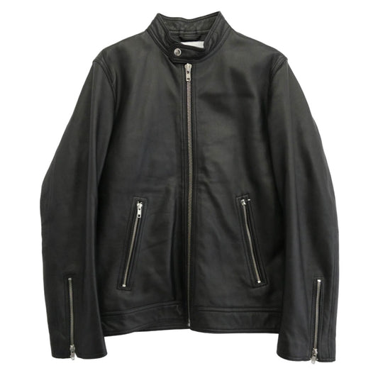 UNITED ARROWS ユナイテッドアローズ 6225-699-0819 A DAY IN THE LIFE 羊皮 ラムレザー シングルライダース ジャケット ブラック系 L【美品】【中古】