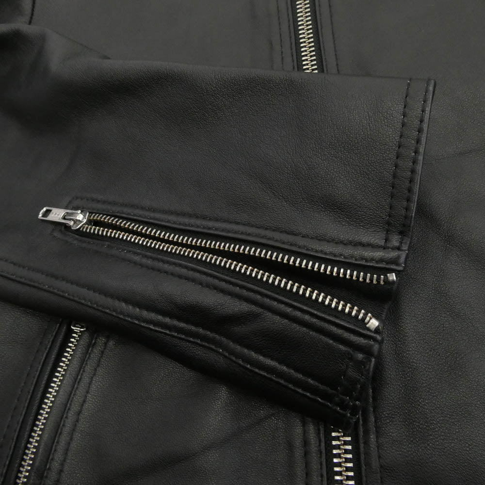 UNITED ARROWS ユナイテッドアローズ 6225-699-0819 A DAY IN THE LIFE 羊皮 ラムレザー シングルライダース ジャケット ブラック系 L【美品】【中古】