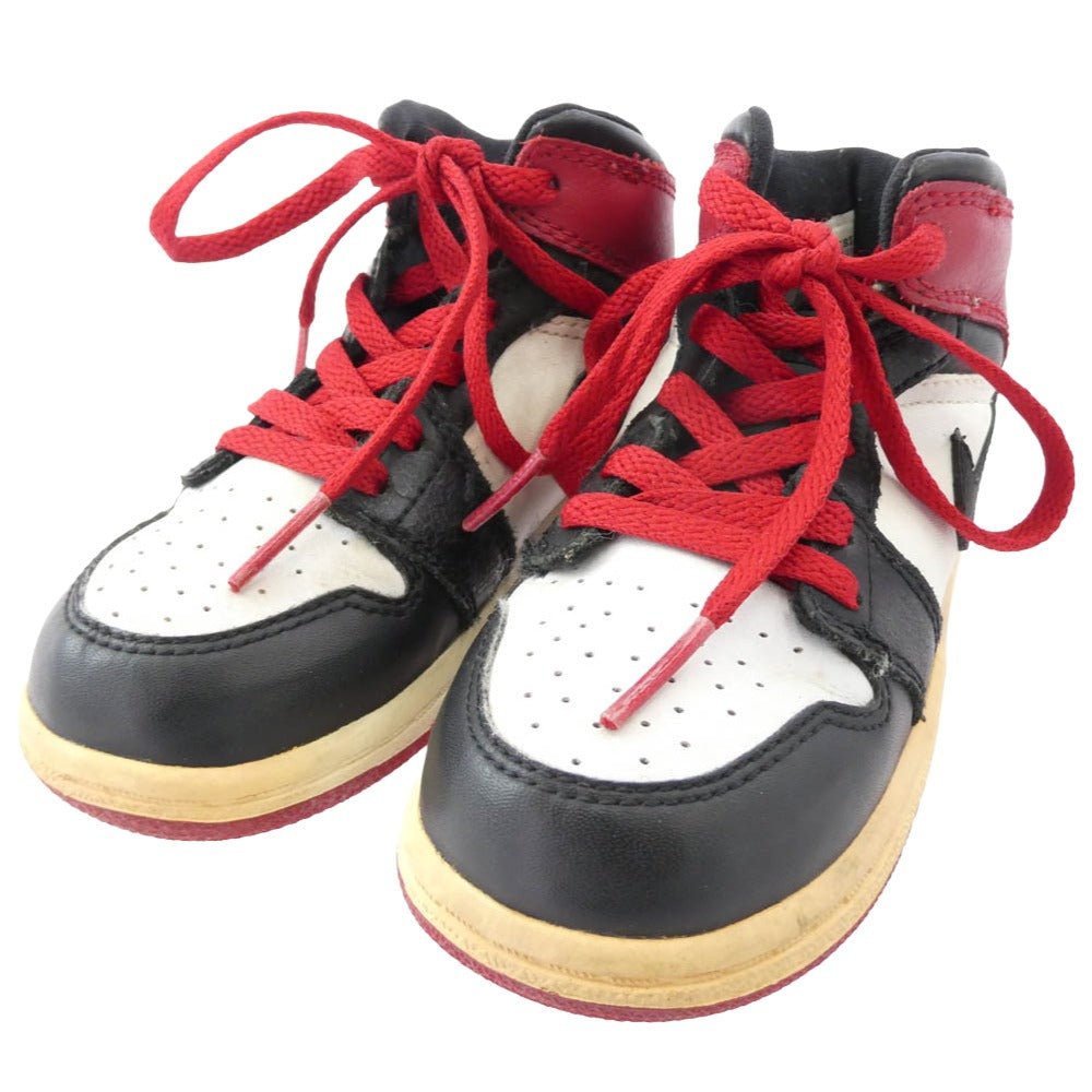 NIKE ナイキ 315913-102 Air Jordan 1 Retro TD Old Love エアジョーダン 1 レトロ オールド ラブ キッズ 子供用 スニーカー ブラック系 14cm【中古】