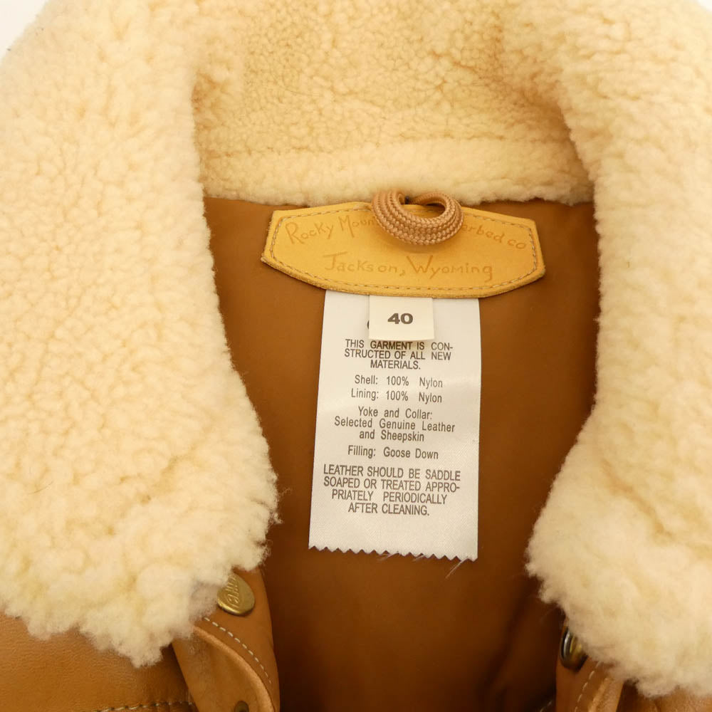 Rocky Mountain FeatherBed ロッキーマウンテンフェザーベッド Christy Vest クリスティ ボア ダウン ベスト ベージュ系 40【中古】