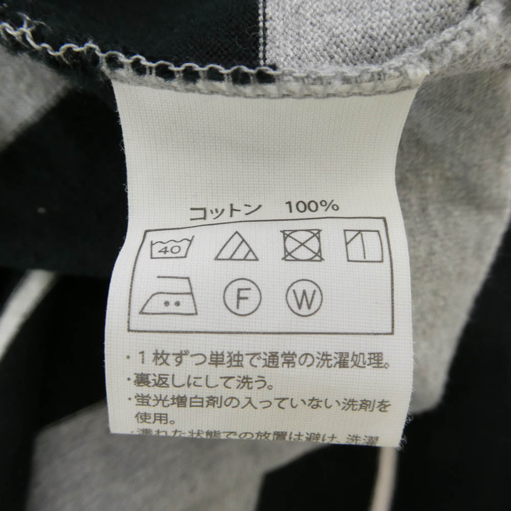 COOTIE クーティー 24SS CTE-24S322 Panel Border L/S Tee パネル ボーダー 長袖カットソー ロングスリーブTシャツ グレー系 ブラック系 M【中古】
