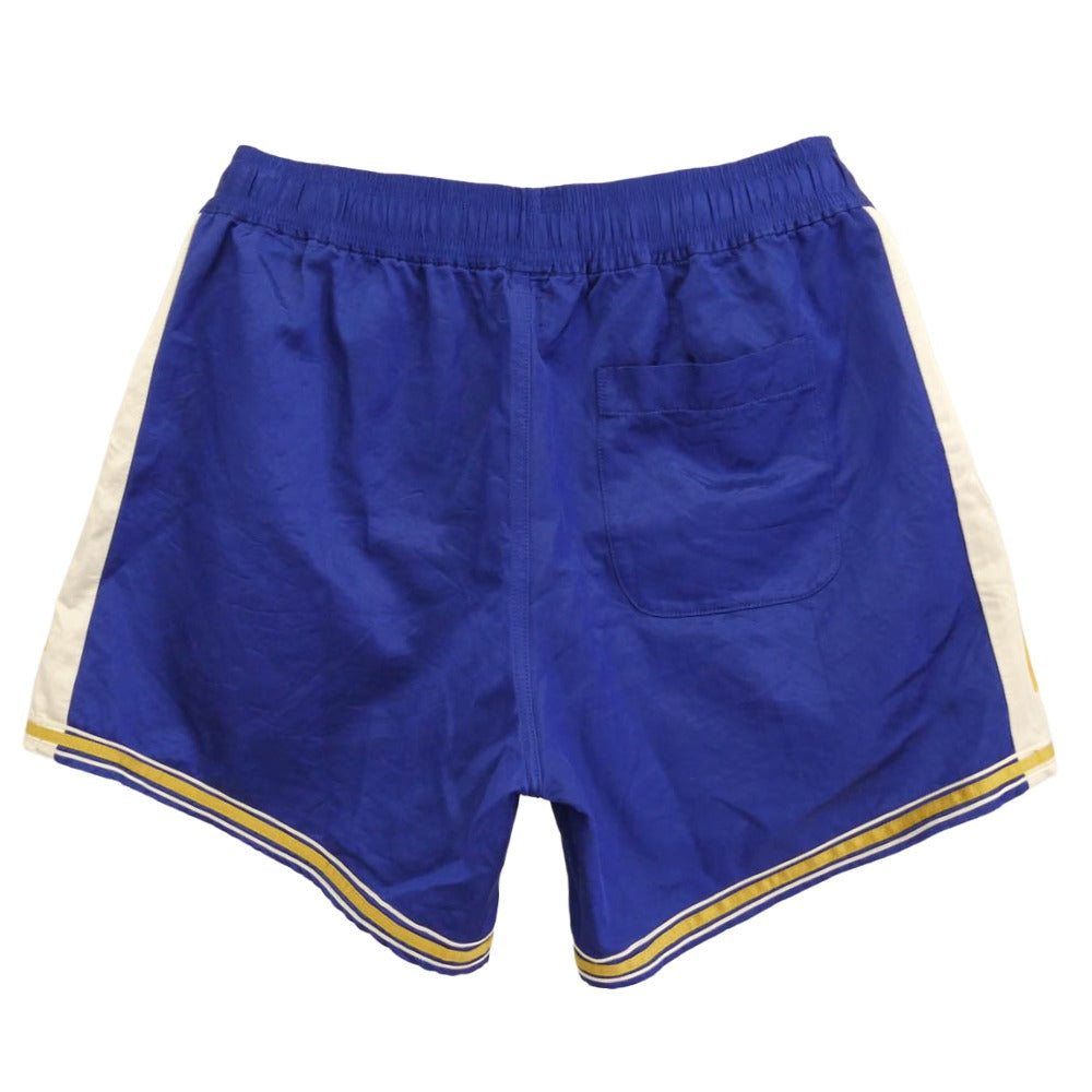 HUMAN MADE ヒューマンメイド 25SS HM29PT023 GYM SHORTS サイドロゴ ジム ショーツ ハーフパンツ ブルー系 L【中古】