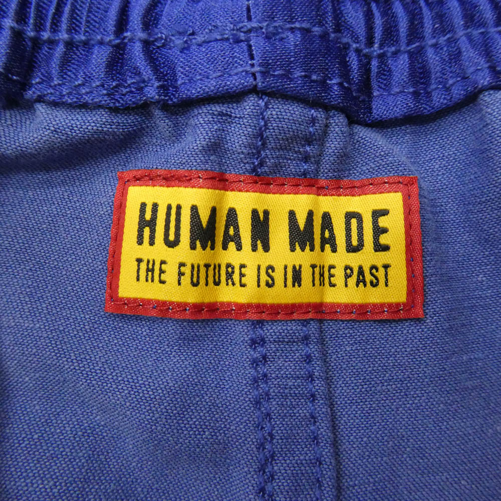 HUMAN MADE ヒューマンメイド 25SS HM29PT023 GYM SHORTS サイドロゴ ジム ショーツ ハーフパンツ ブルー系 L【中古】