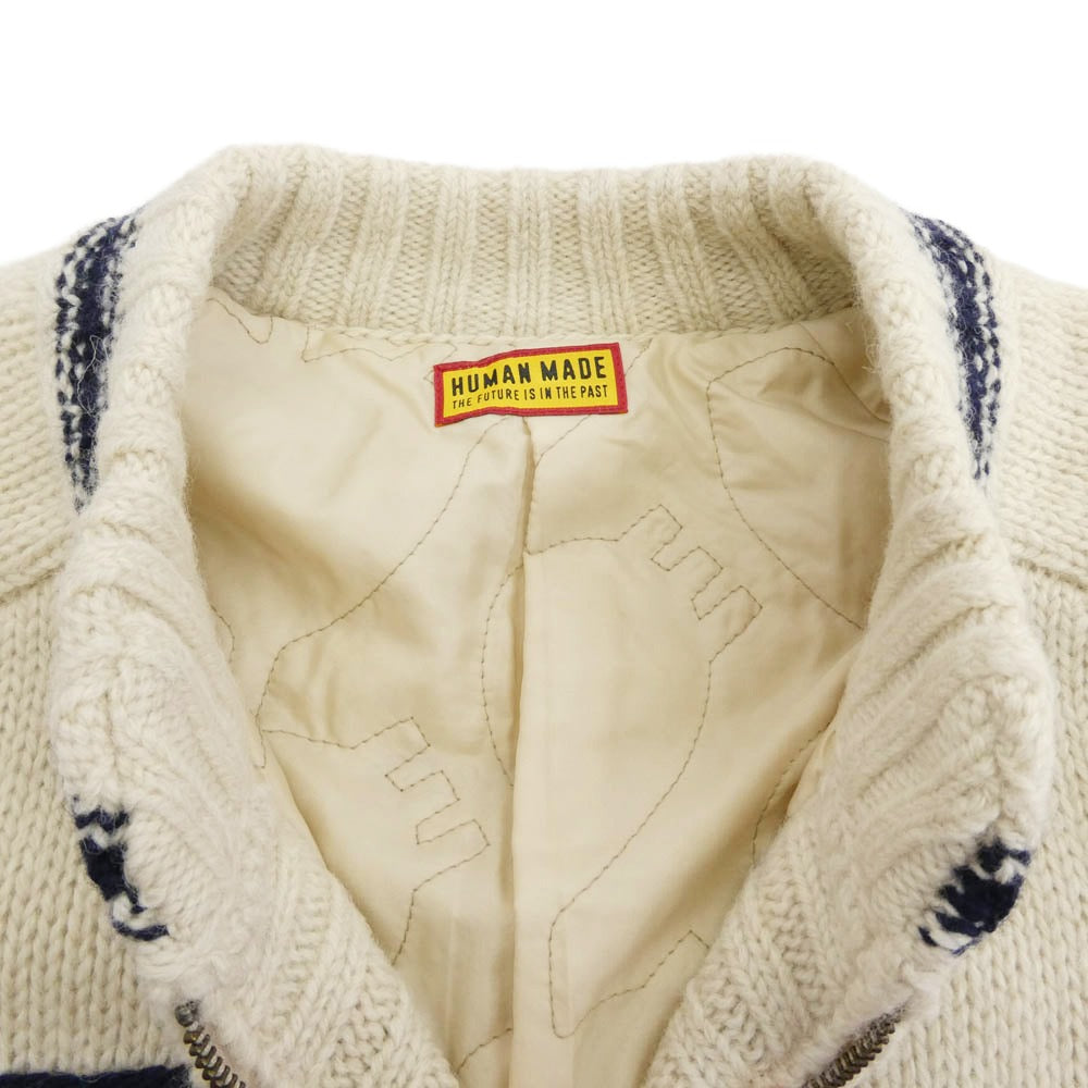 HUMAN MADE ヒューマンメイド 25AW HM30CS020 ZIP-UP KNIT JACKET ロゴ