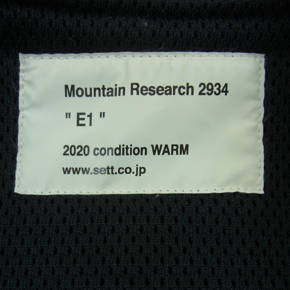 MOUNTAIN RESEARCH マウンテンリサーチ MTR-2934 E1 ナイロン ボンディングメッシュ ベスト ブラック系 M【美品】【中古】