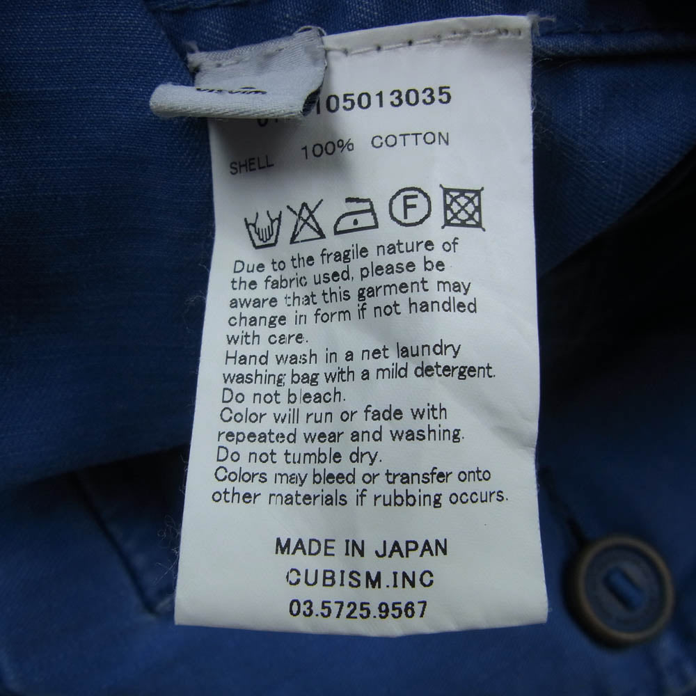 VISVIM ビズビム 14SS 0114105013035 Caf Combat Jacket コンバット ジャケット インディゴブルー系 2【中古】