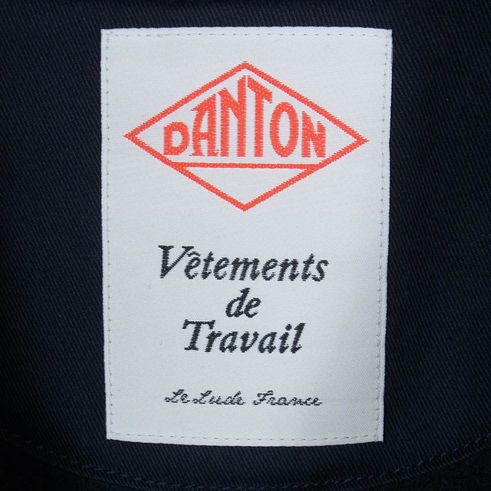 Danton ダントン DT-A0032 ROUND COLLAR JACKET ウール パイル ラウンドカラー ウール ジャケット ショートコート ダークネイビー系 38【中古】
