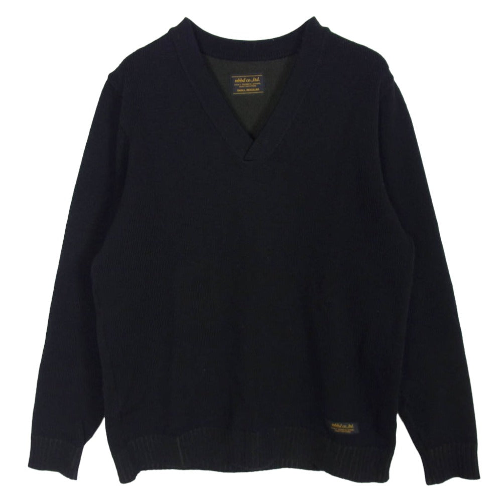 NEIGHBORHOOD ネイバーフッド 12AW 122MANH-KNM01 コットン ニット Vネック ニットセーター ブラック系 S【中古】