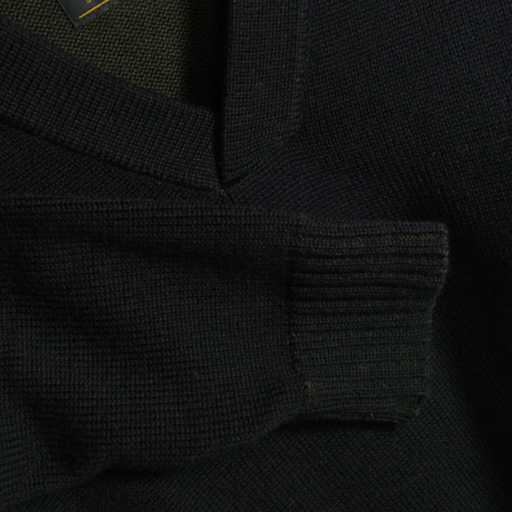 NEIGHBORHOOD ネイバーフッド 12AW 122MANH-KNM01 コットン ニット Vネック ニットセーター ブラック系 S【中古】