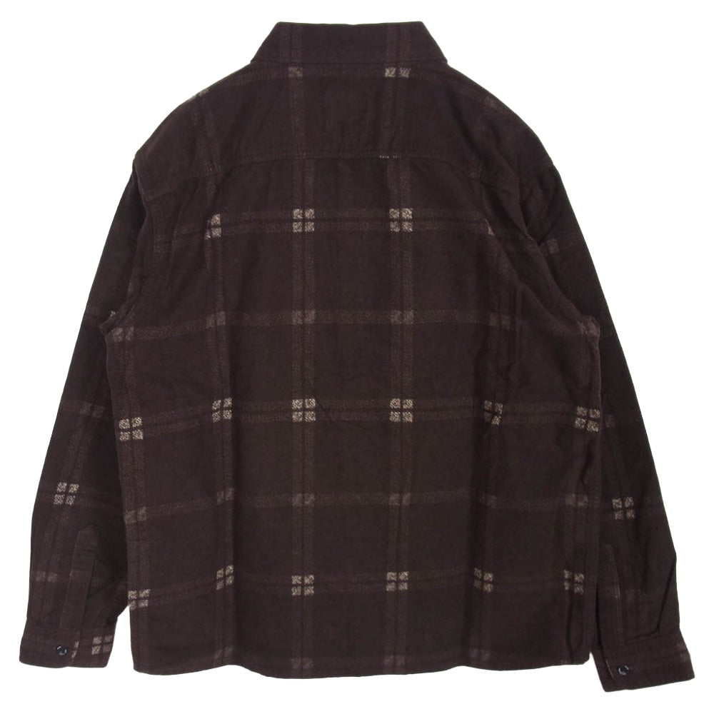RATS ラッツ 18AW 18’RS-1002 COTTON CHECK PRINT FLANNEL SHIRT チェック柄 コットン フランネル 長袖シャツ ブラウン系 S【中古】