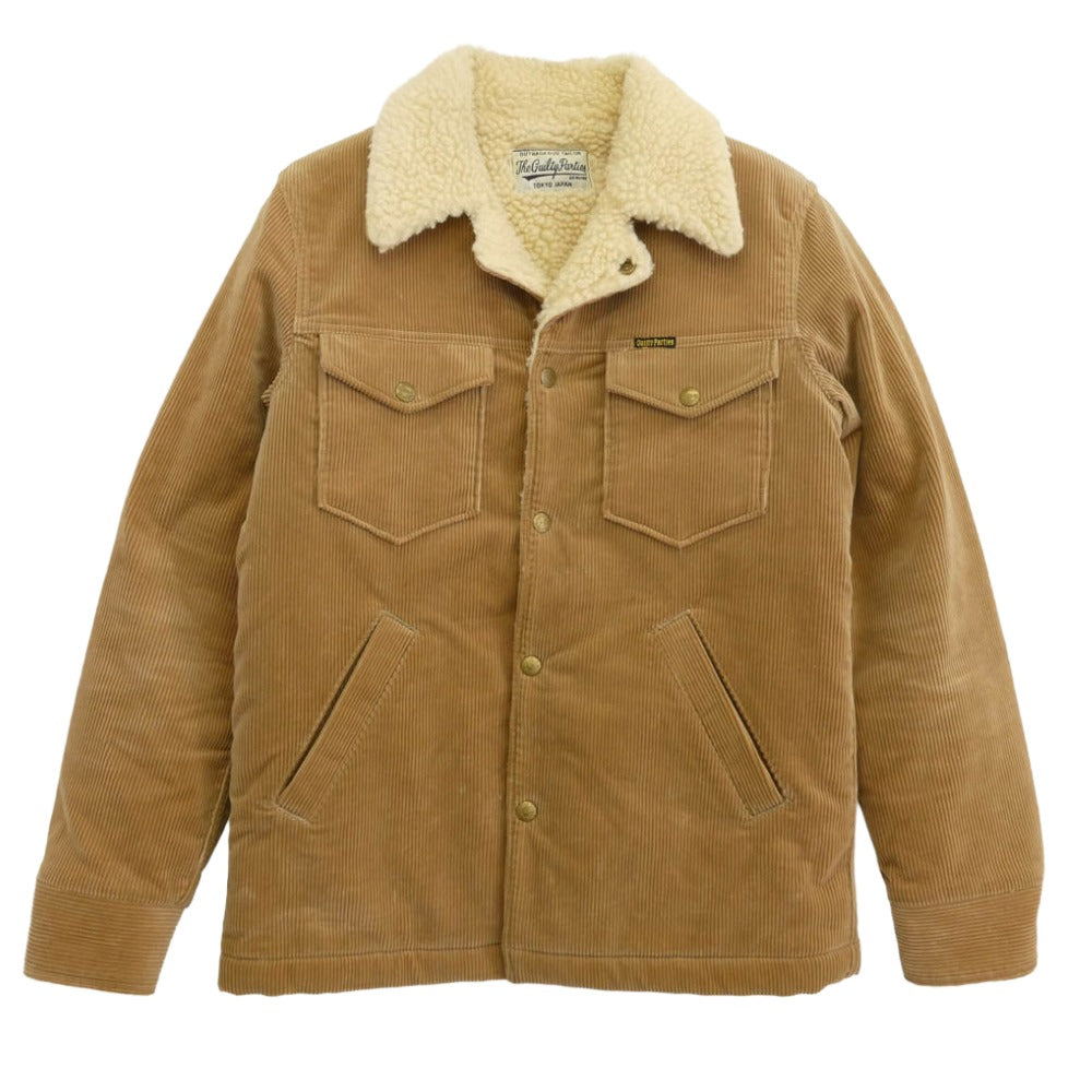 WACKO MARIA ワコマリア 15AW WMR-CDR-01 CORDUROY BOA RANCHER JACKET コーデュロイ ボア ランチ ジャケット ベージュ系 S【中古】