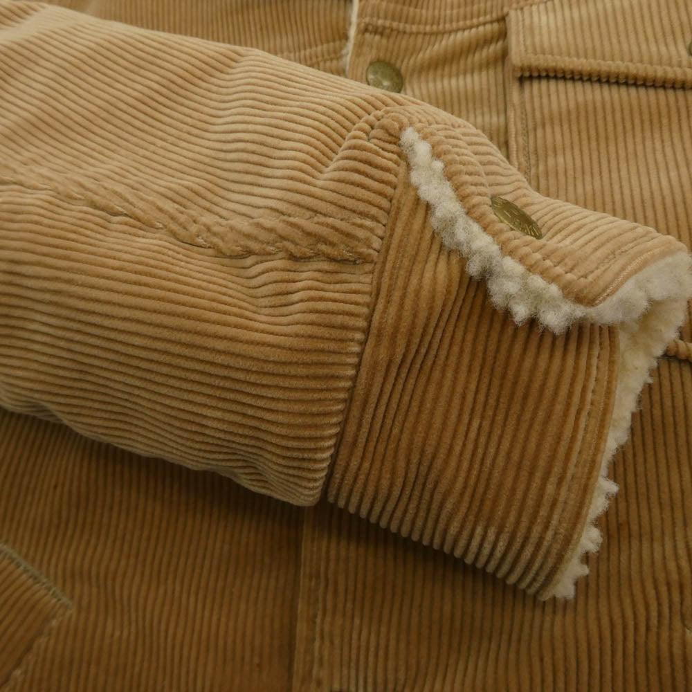 WACKO MARIA ワコマリア 15AW WMR-CDR-01 CORDUROY BOA RANCHER JACKET コーデュロイ ボア ランチ ジャケット ベージュ系 S【中古】