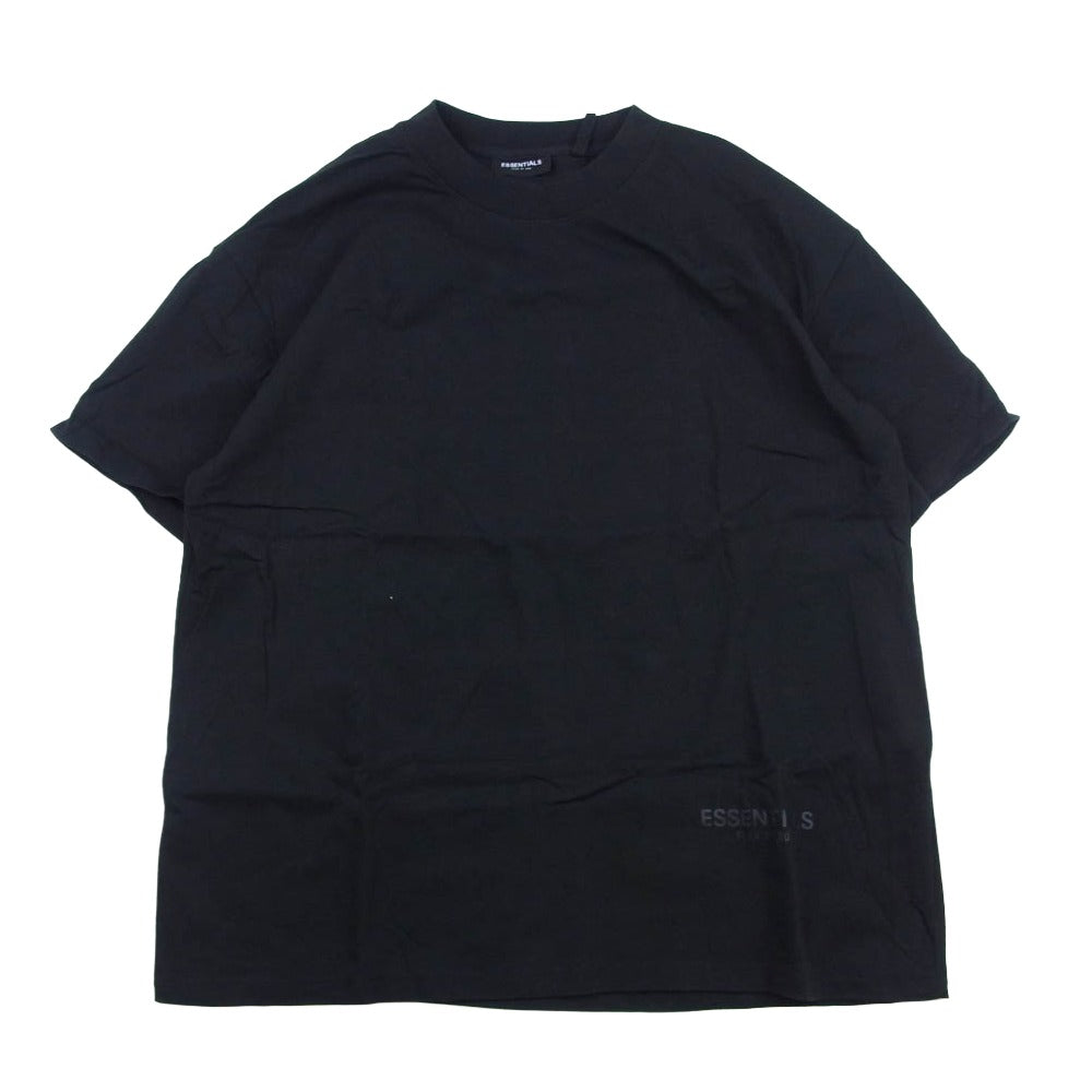 FEAR OF GOD フィアオブゴッド ESSENTIALS エッセンシャルズ リフレクティブ ロゴ バックプリント 半袖 Tシャツ ブラック系 L【中古】