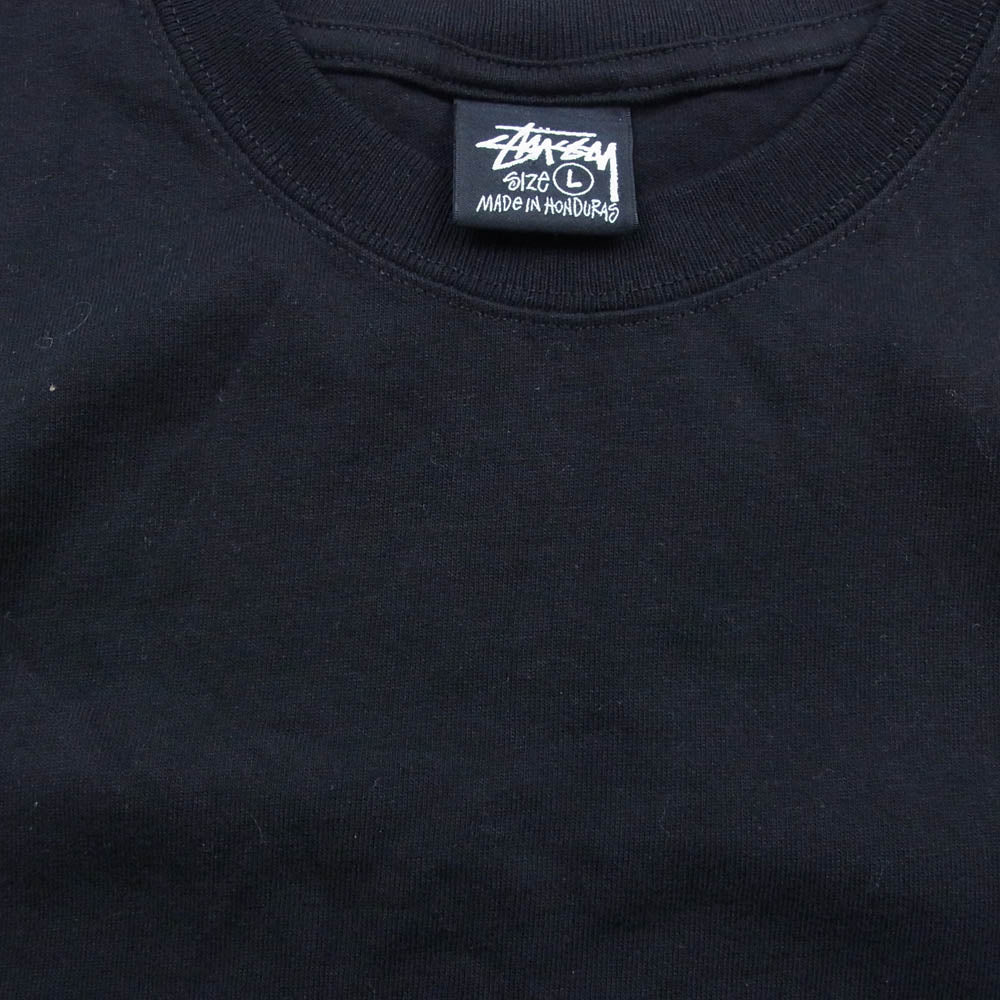 STUSSY ステューシー STOCK DOG TEE ストック ロゴ ドッグ プリント 半袖 Tシャツ ブラック系 L【中古】