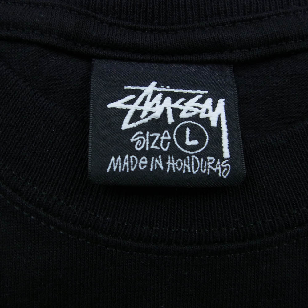 STUSSY ステューシー STOCK DOG TEE ストック ロゴ ドッグ プリント 半袖 Tシャツ ブラック系 L【中古】