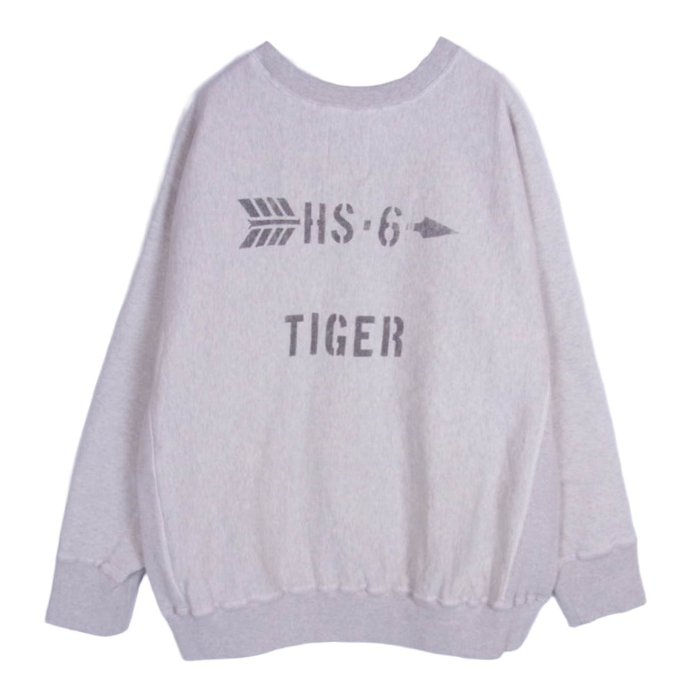 BOWWOW バウワウ 25AW BW252-SIS SCREAMIN INDIANS SWEATSHIRT AGED ヴィンテージ ユーズド ダメージ加工 スクリーミン インディアンズ スウェットシャツ エイジド グレー系 L【美品】【中古】
