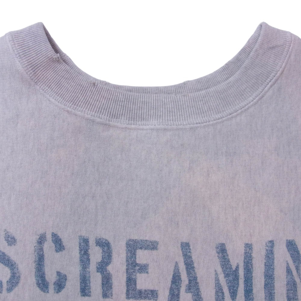 BOWWOW バウワウ 25AW BW252-SIS SCREAMIN INDIANS SWEATSHIRT AGED ヴィンテージ ユーズド ダメージ加工 スクリーミン インディアンズ スウェットシャツ エイジド グレー系 L【美品】【中古】