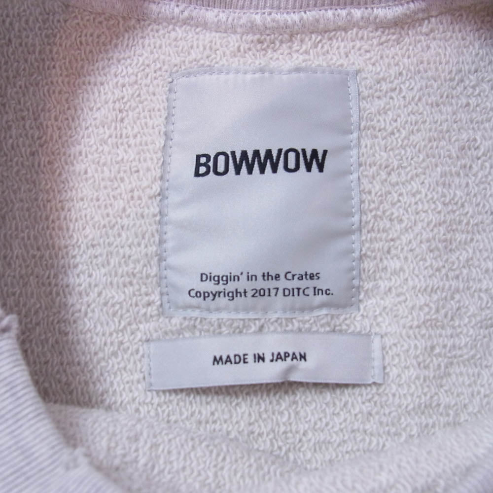 BOWWOW バウワウ 25AW BW252-SIS SCREAMIN INDIANS SWEATSHIRT AGED ヴィンテージ ユーズド ダメージ加工 スクリーミン インディアンズ スウェットシャツ エイジド グレー系 L【美品】【中古】