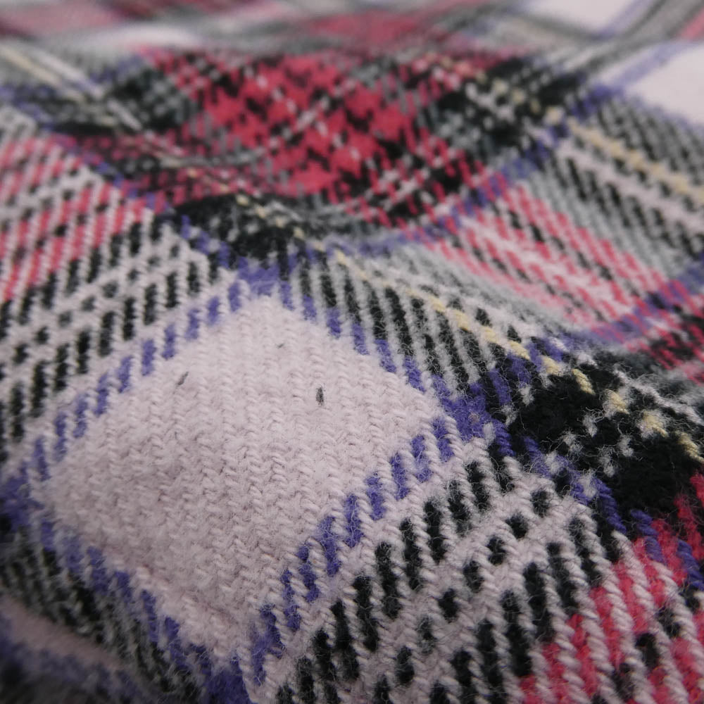 Supreme シュプリーム 25AW Thermal Lined Zip Up Flannel Shirt Purple スター ロゴ 裏地 サーマル ジップアップ フランネル シャツ ネルシャツ シャツジャケット レッド系 マルチカラー系 L【中古】