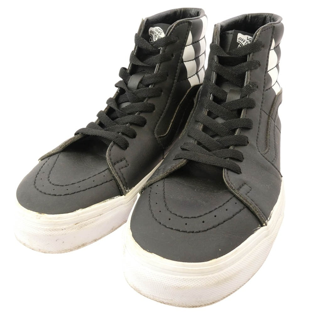 VANS バンズ SK8 HI BIG LOGO スケートハイ ビッグロゴ ハイカット スニーカー ブラック系 ホワイト系 26cm【中古】