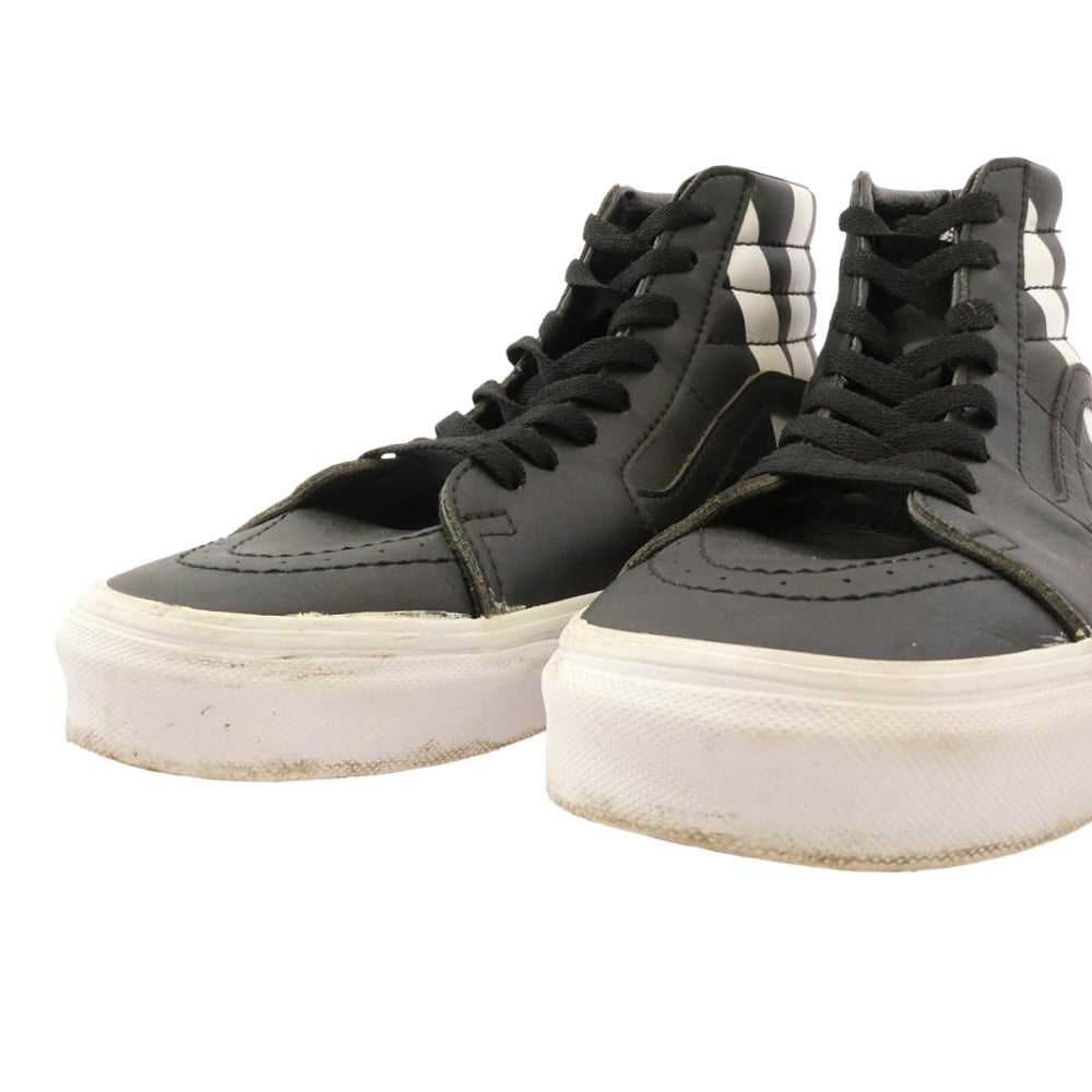 VANS バンズ SK8 HI BIG LOGO スケートハイ ビッグロゴ ハイカット スニーカー ブラック系 ホワイト系 26cm【中古】