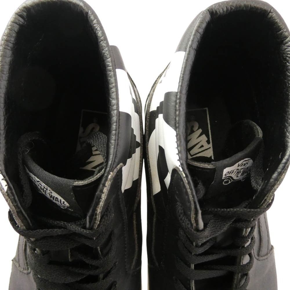 VANS バンズ SK8 HI BIG LOGO スケートハイ ビッグロゴ ハイカット スニーカー ブラック系 ホワイト系 26cm【中古】