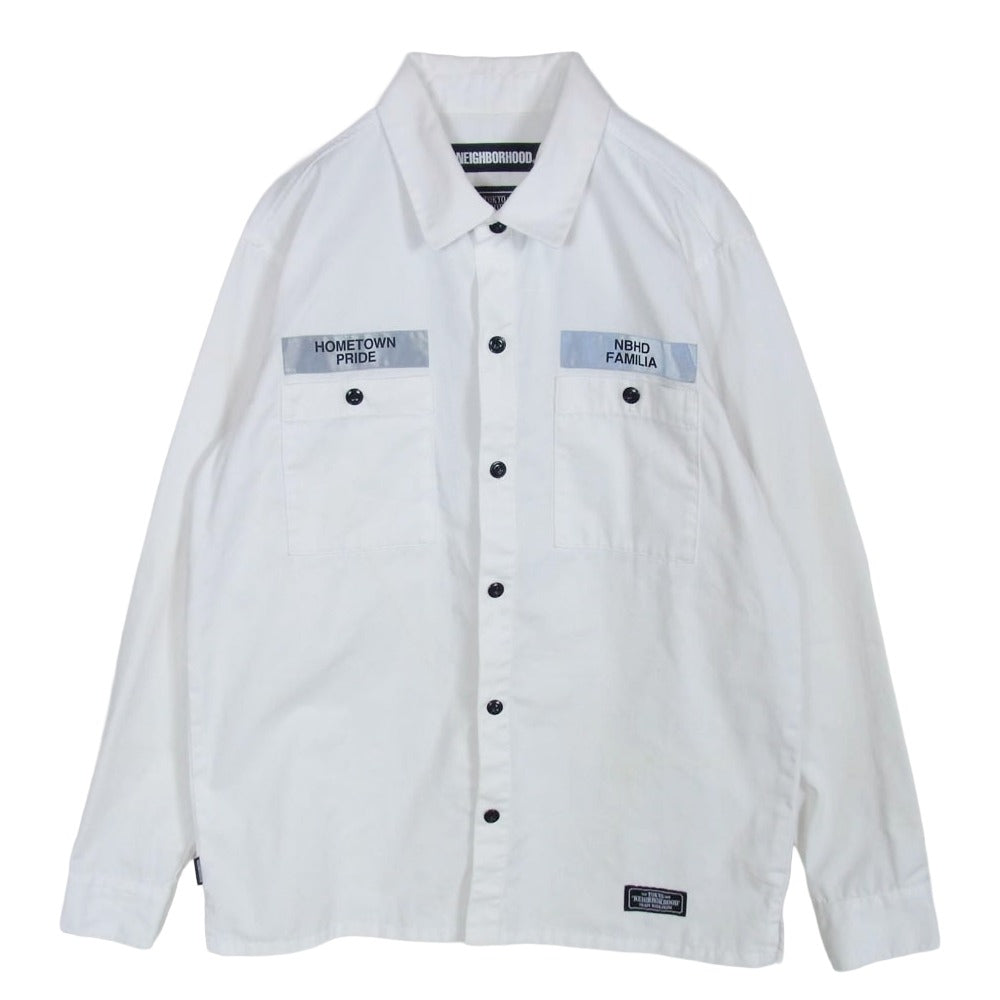 NEIGHBORHOOD ネイバーフッド 192TSNH-SHM01 CLASSIC WORK/EC-SHIRT.LS クラシック ワークシャツ 長袖 シャツ ホワイト系 M【中古】